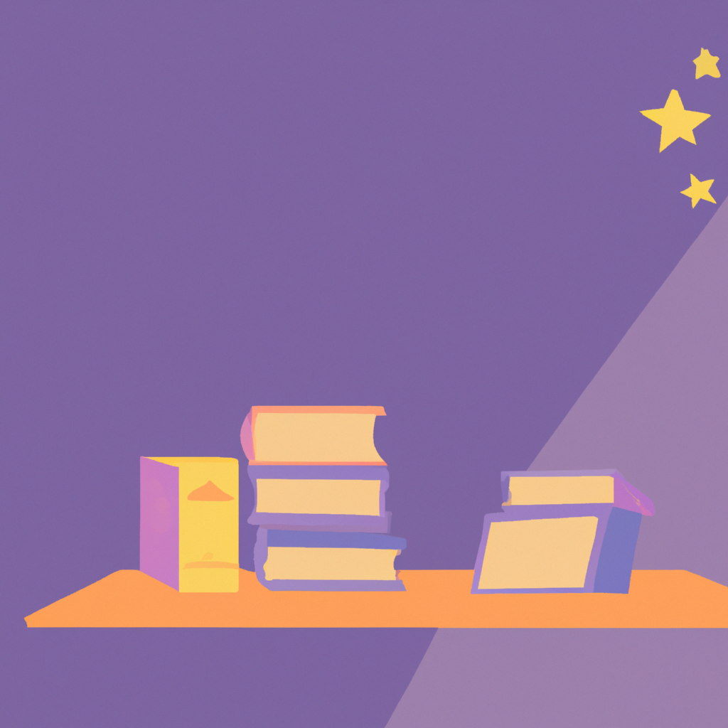 Empty favorites illustration with books and stars